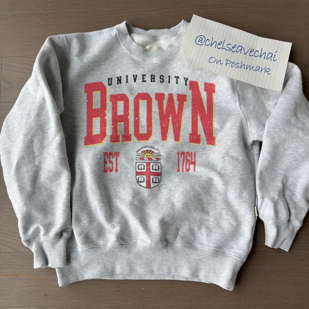 Retro Brown University Sweatshirt, BU Brown University College Shirt